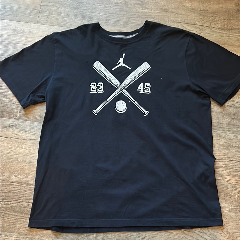 Jordan Men’s Black Baseball/Basketball Short-Sleeve Graphic Tee